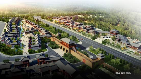 說(shuō)明: C:3至道案例資料！函谷關(guān)文化園函谷關(guān)古鎮(zhèn)一期修規(guī)5.北區(qū)鳥(niǎo)瞰二.jpg